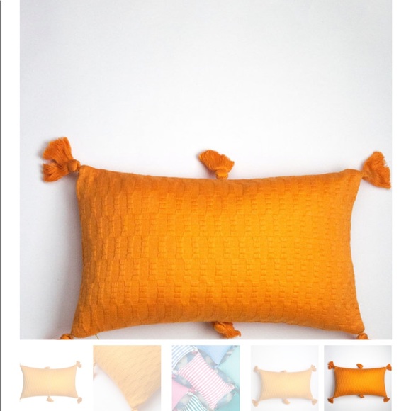Archive New York Antigua Pillow - Solid Orange - Picture 3 of 6